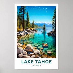 Sjö Tahoe California Travel Print Poster