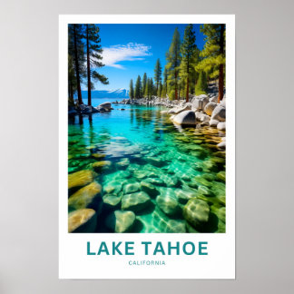 Sjö Tahoe California Travel Print Poster
