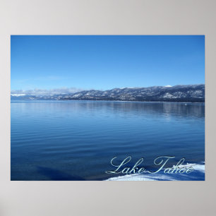 Sjö Tahoe California vatten kant poster