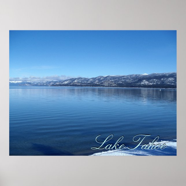 Sjö Tahoe California vatten kant poster  (Framsidan)
