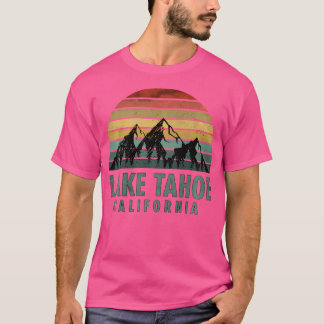 Sjö Tahoe California Vintage Mountains Hiking Cam T Shirt