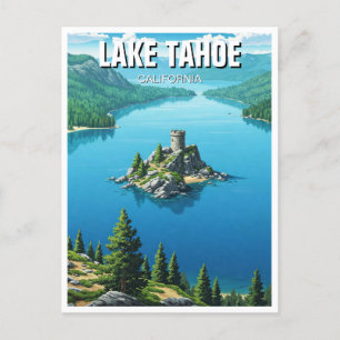 Sjö Tahoe Emerald Bay California Travel Vykort