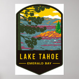 Sjö Tahoe Emerald Bay Poster
