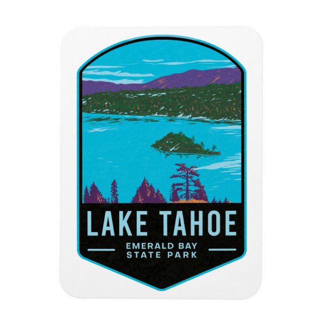 Sjö Tahoe Emerald Bay State Park Magnet (Vertikal)