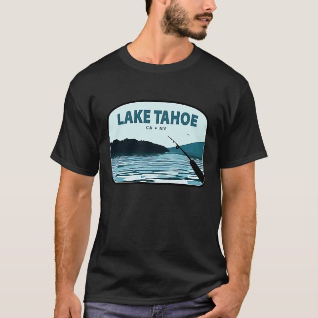 Sjö Tahoe Fishing Rod T Shirt (Framsida)