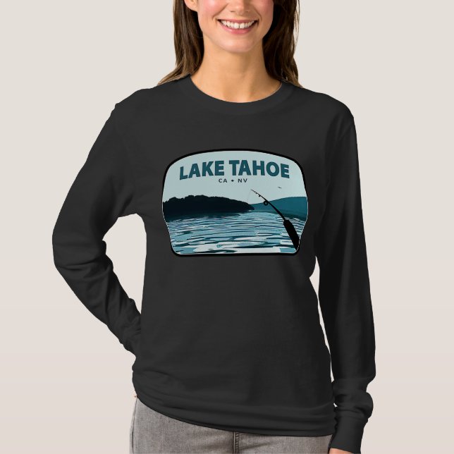 Sjö Tahoe Fishing Rod T Shirt (Framsida)
