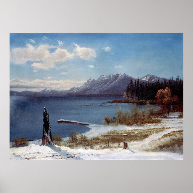 Sjö Tahoe i Winter av Albert Bierstadt Poster (Framsidan)