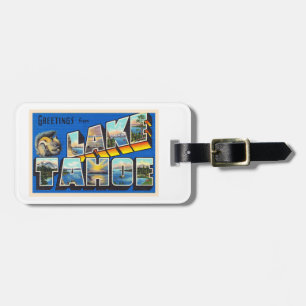 Sjö Tahoe Kalifornien CA Large Brev vykort Bagagebricka