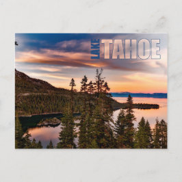 Sjö Tahoe Kalifornien i Sunset Bevalt Vykort