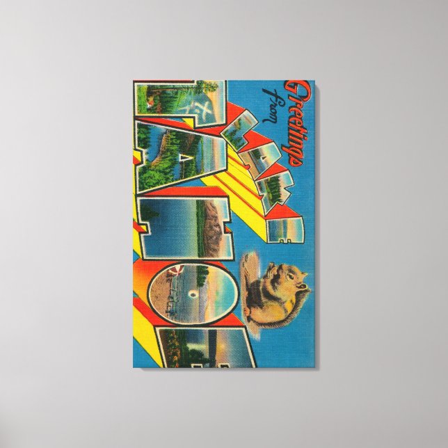 Sjö Tahoe, Kalifornien - Stora Brev Scenes Canvastryck (Framsida)