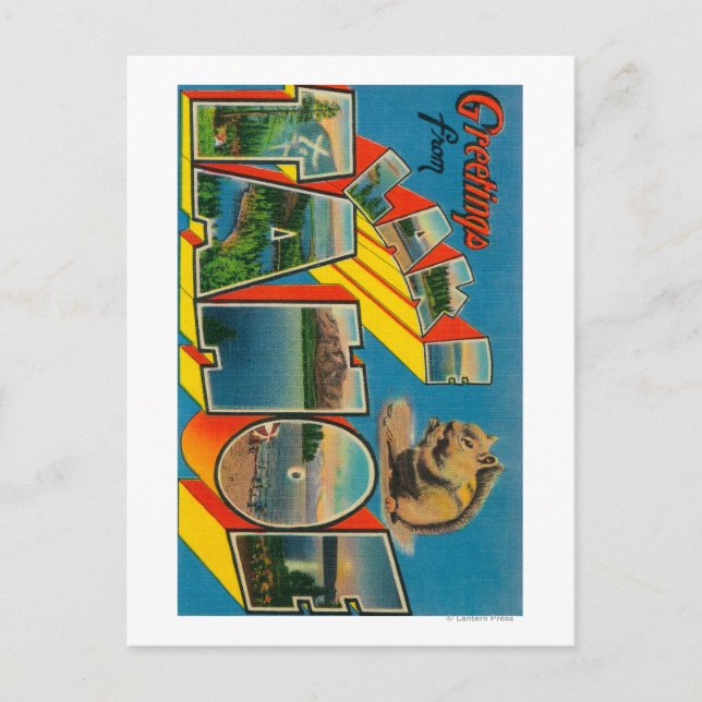 Sjö Tahoe, Kalifornien - Stora Brev Scenes Vykort (Framsida)