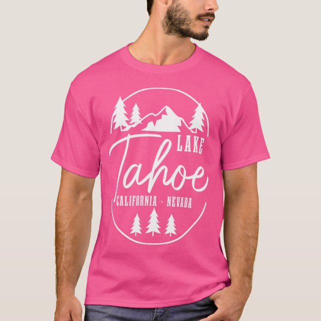 Sjö Tahoe Kaliforniens berg utomhus Natur Hik T Shirt (Framsida)