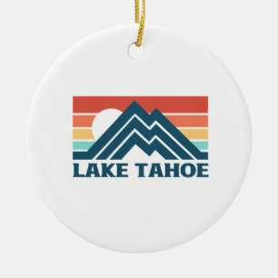 SJÖ TAHOE,KLIFORNIEN JULGRANSPRYDNAD KERAMIK