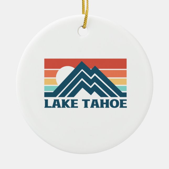 SJÖ TAHOE,KLIFORNIEN JULGRANSPRYDNAD KERAMIK (Framsidan)
