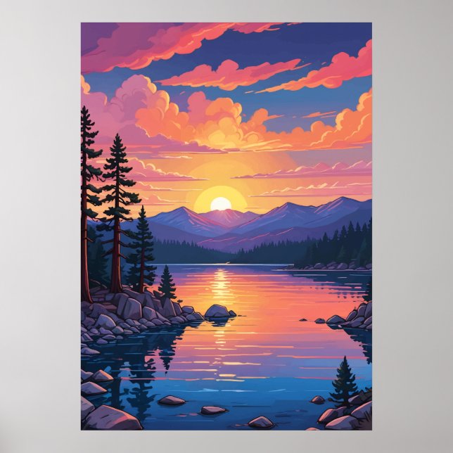Sjö Tahoe liggande Poster (Framsidan)