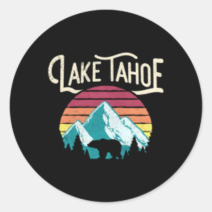Sjö Tahoe Mountain Bear Swea Runt Klistermärke