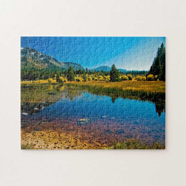 Sjö Tahoe Nevada. Jigszle Puzzle Pussel (Horisontell)