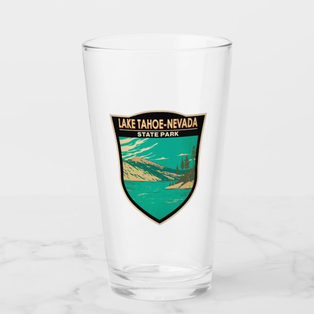 Sjö Tahoe Nevada State Park Nevada Vintage Glaskopp (Framsida)