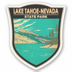 Sjö Tahoe Nevada State Park Nevada Vintage Klistermärken
