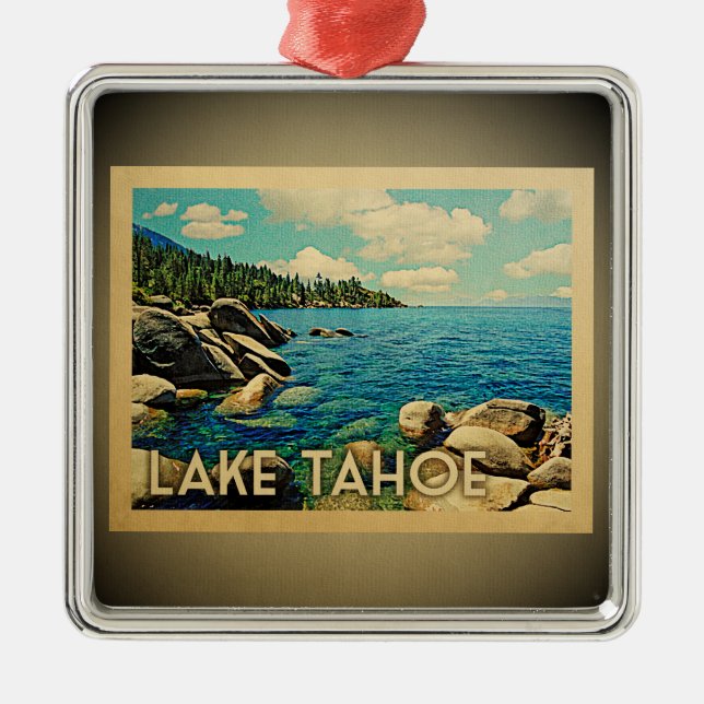 Sjö Tahoe Ornament Vintage resor (Framsidan)