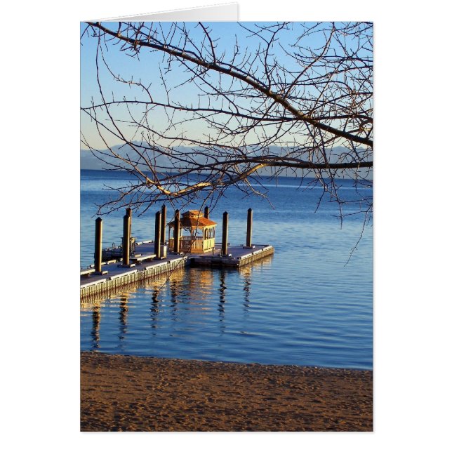 Sjö Tahoe Pier II Hälsningskort (Framsidan)