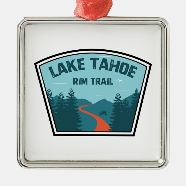 Sjö Tahoe Rim Trail Julgransprydnad Metall (Framsidan)