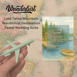 Sjö Tahoe Rustic Mountain Destination Wedding Inbjudningar