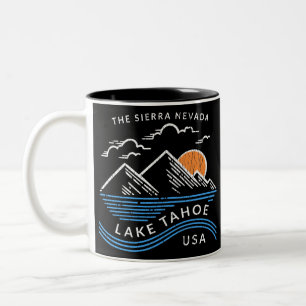 Sjö Tahoe Sierra Nevada Mountain Två-Tonad Mugg
