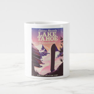 Sjö Tahoe Sierra Nevada USA Snowboarding poster Jumbo Mugg