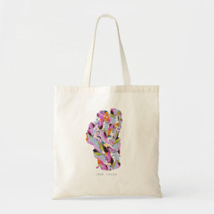 Sjö Tahoe Silhouette Karta Tote Bag Tygkasse