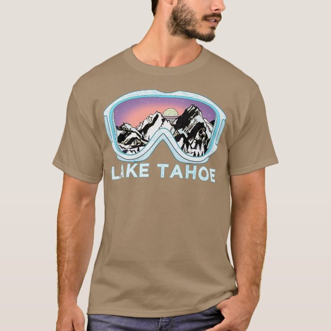 Sjö Tahoe Ski Design Sjö Tahoe Skiing Snö T Shirt (Framsida)