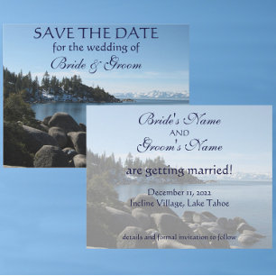 Sjö Tahoe Spara-the-date Spara Datumet