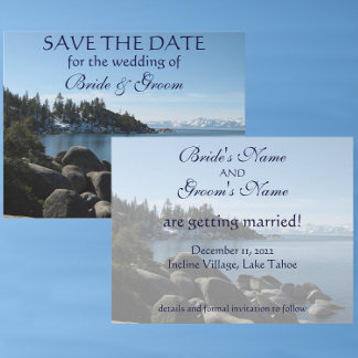 Sjö Tahoe Spara-the-date Spara Datumet