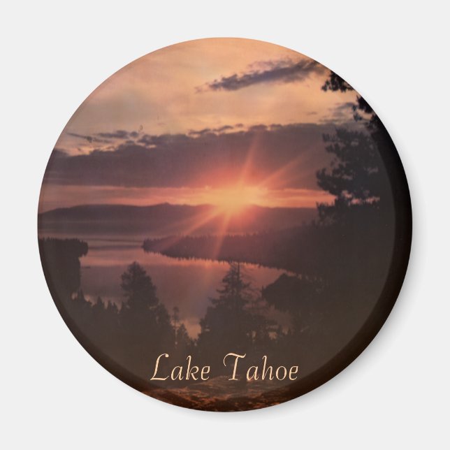 Sjö Tahoe Sunrise Magnet (Framsidan)