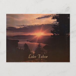 Sjö Tahoe Sunrise Vintage vykort