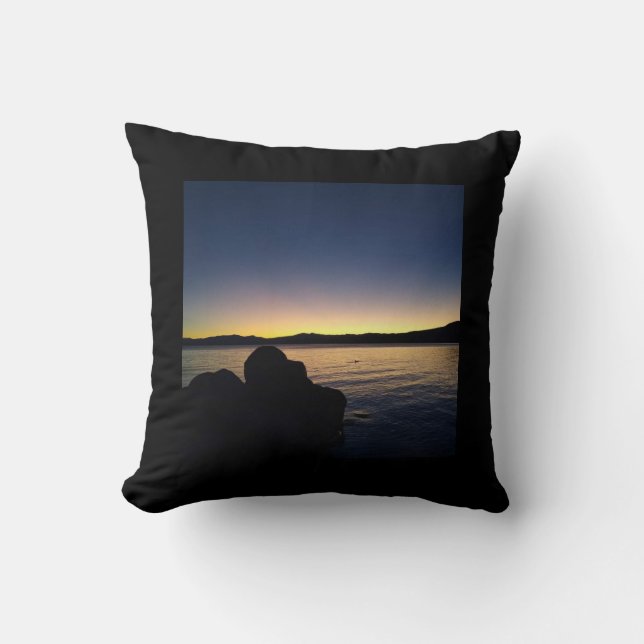 Sjö Tahoe Sunset Kudde (Framsida)