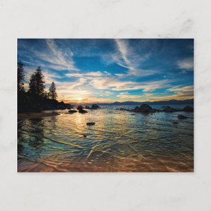 Sjö Tahoe Sunset Vykort