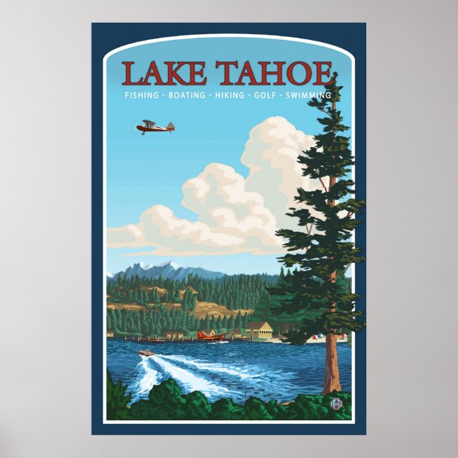 Sjö Tahoe Travel Poster (Framsidan)