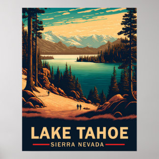 Sjö Tahoe Travel Poster