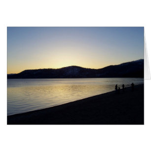 Sjö Tahoe vid Sunset Hälsningskort