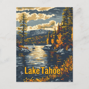 Sjö Tahoe Vintage Vykort