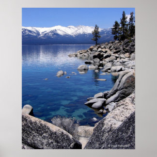 Sjö Tahoe Winter still vatten 2 Poster