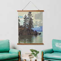 Sjö Tahoe Wood Topped Wall Tapestry