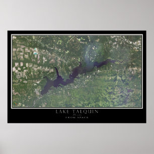 Sjö Talquin Florida Satellite Poster Karta