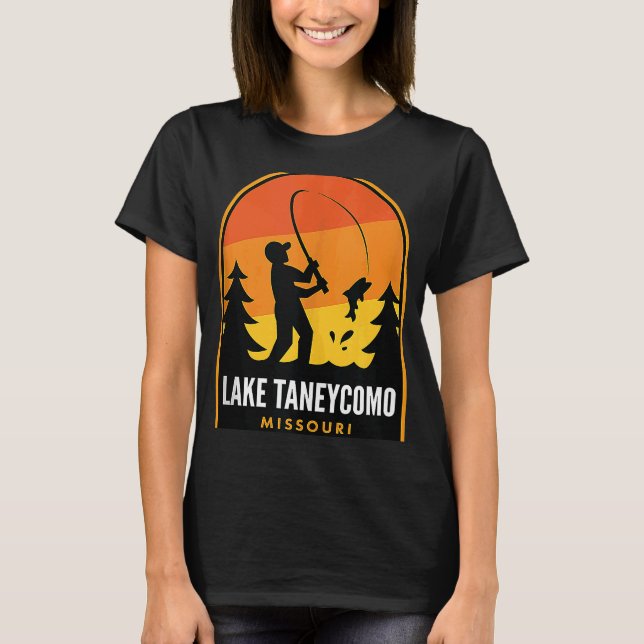 Sjö Taneycomo Missouri Fishing T Shirt (Framsida)