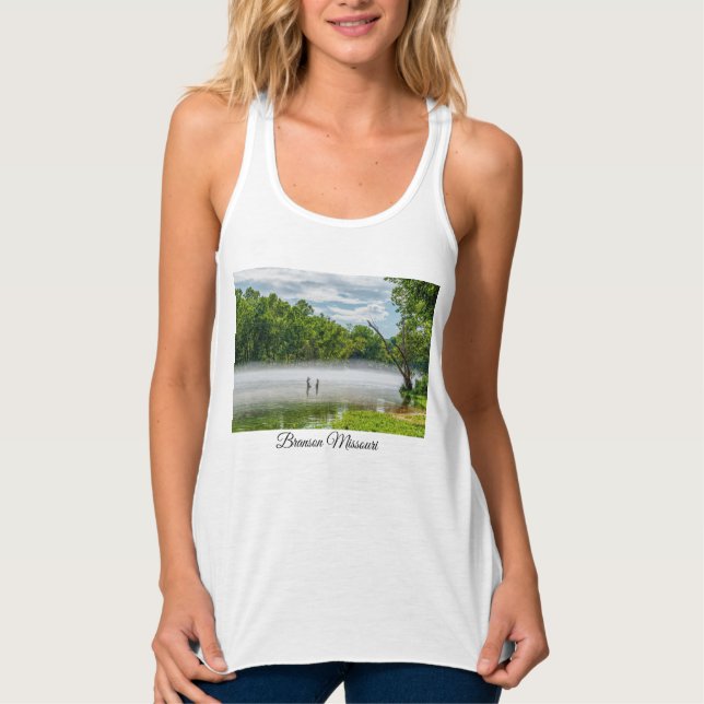 Sjö Taneycomo Summer Fog Tanktop Linne Med Racerback (Framsida)