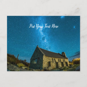 Sjö Tekapo Milky Way Galaxy Nya Zeeland Vykort