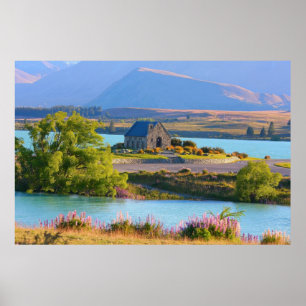 sjö tekapo ny zealand liggande poster FRÅN 8,99