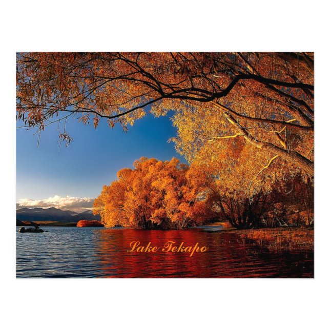 Sjö Tekapo, Nya Zeeland Fototryck (Framsidan)