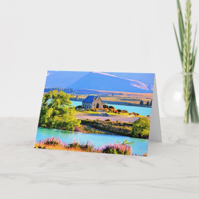Sjö Tekapo, Nya Zeeland Kort (Framsida)